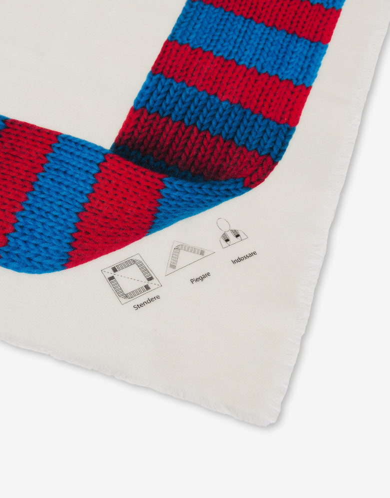 Wool scarf Turquoise Moschino 2