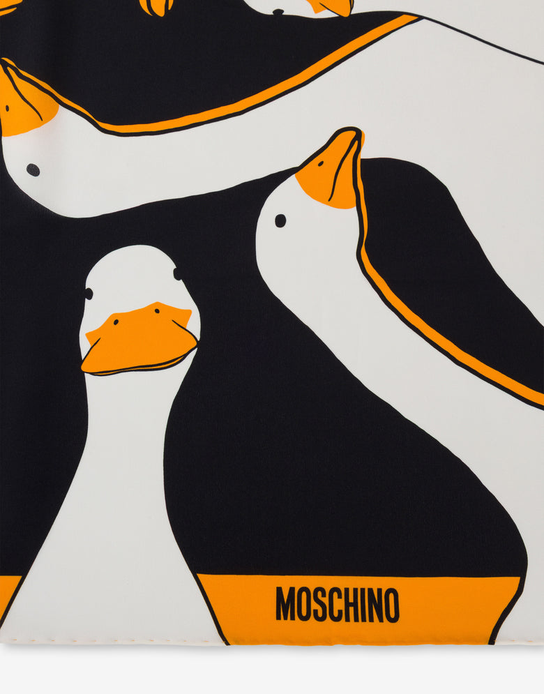 Pañuelo de seda estampado Naranja Moschino 2