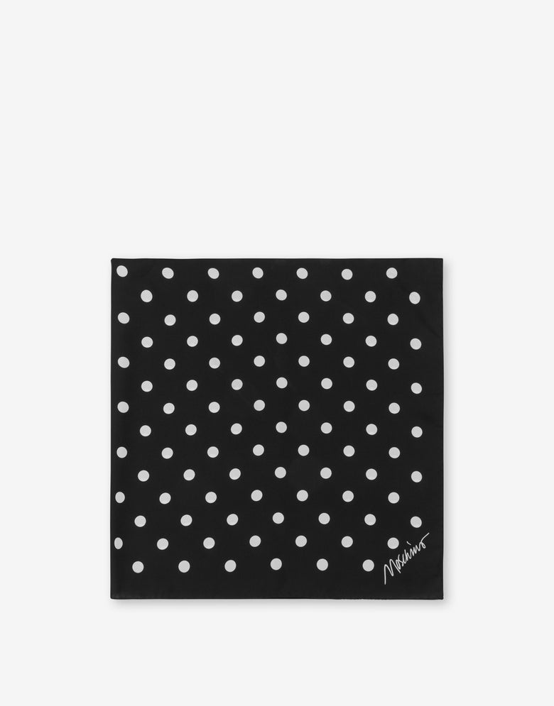 Printed silk foulard Black Moschino 1
