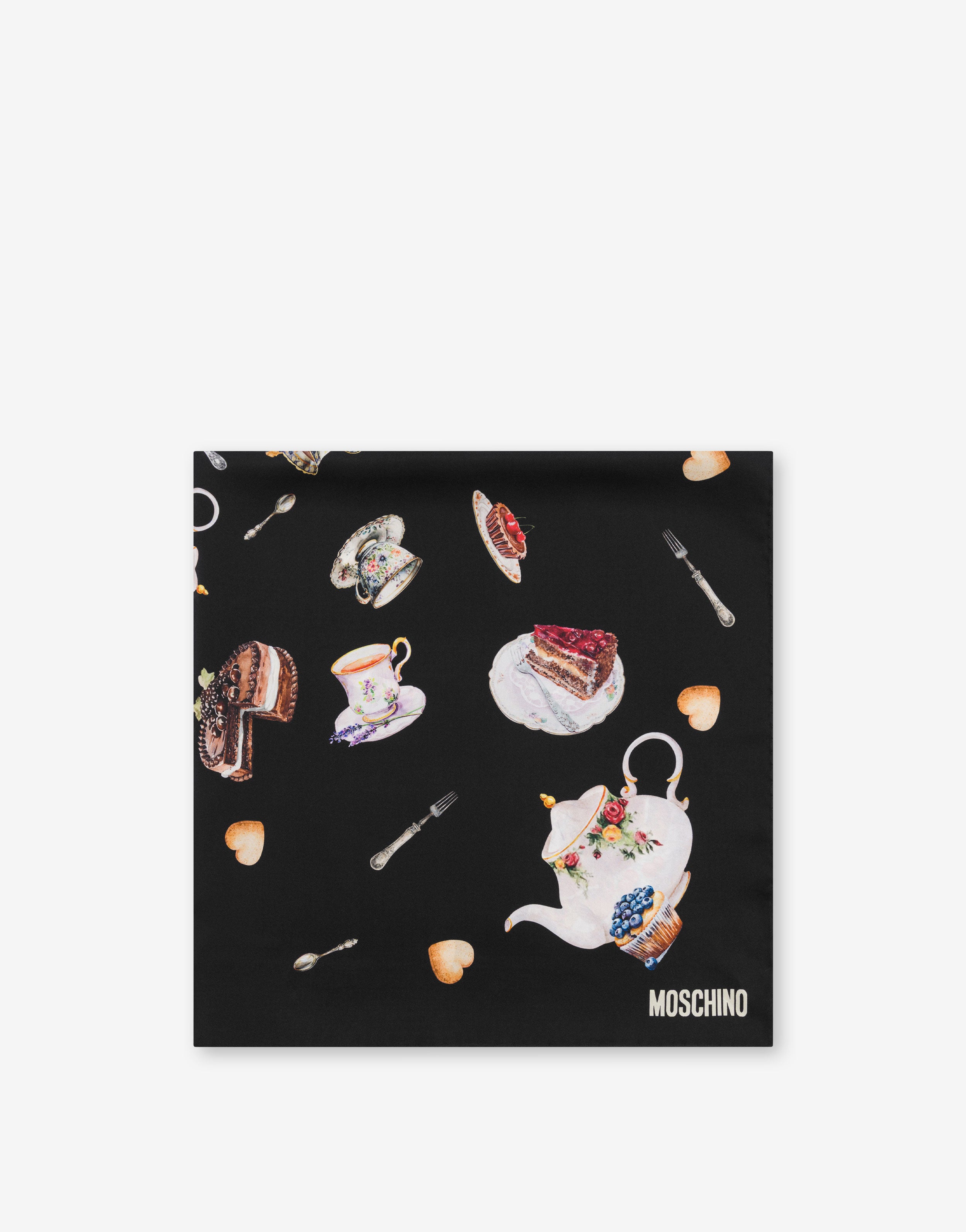 Printed silk scarf | Moschino