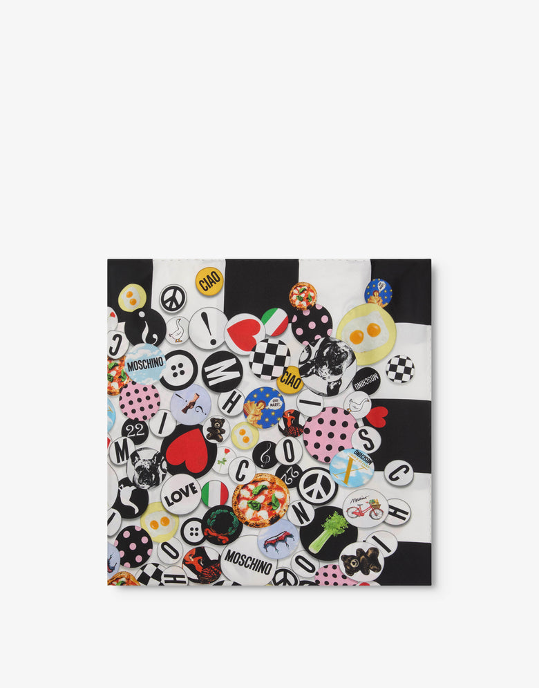 Printed silk scarf  Moschino 1