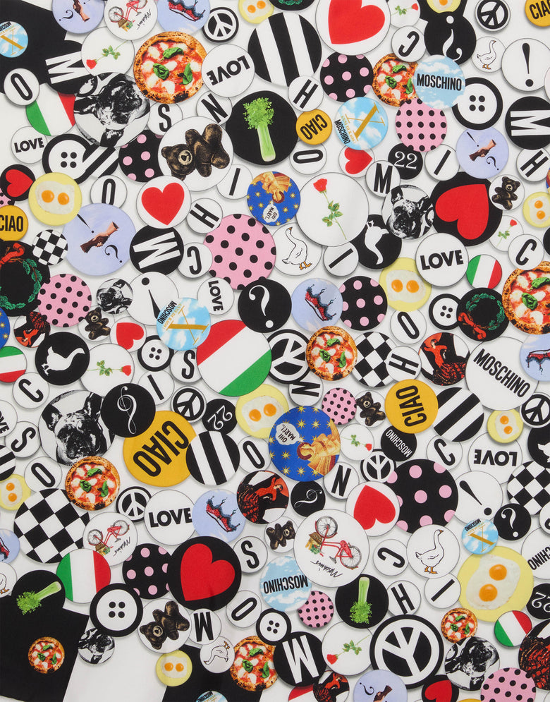 Printed silk scarf  Moschino 2