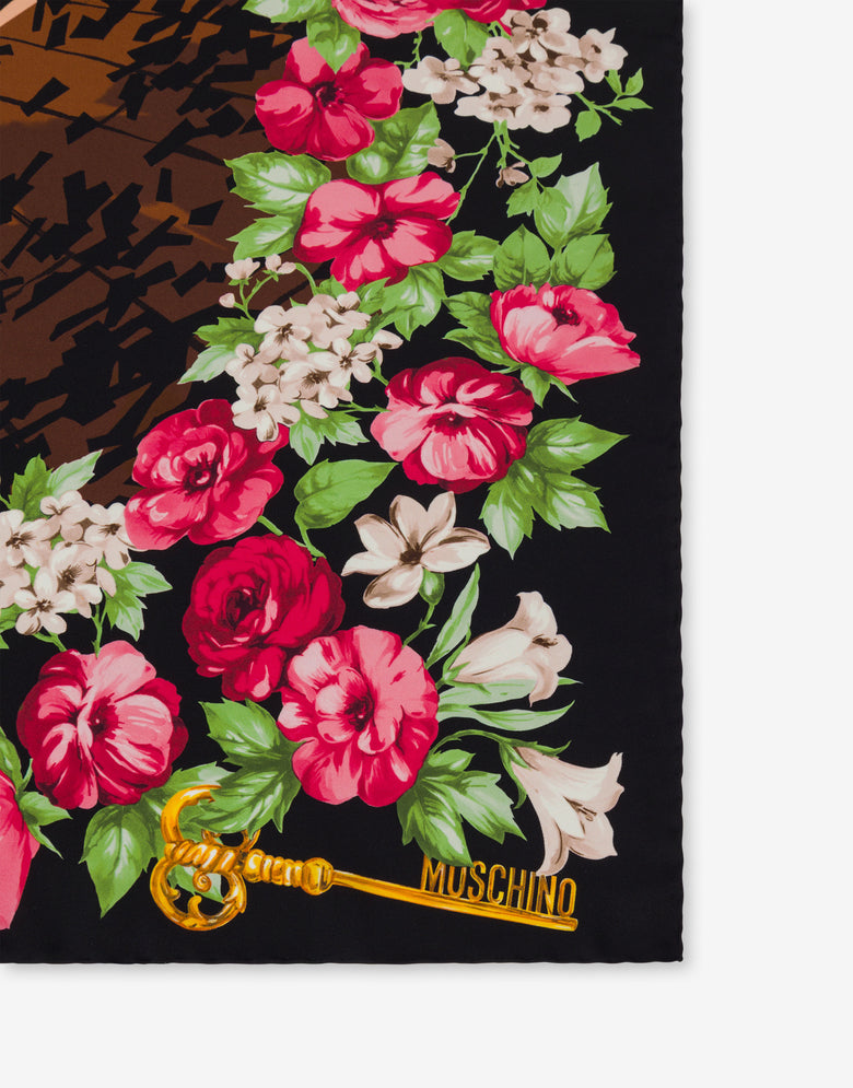 Printed silk scarf  Moschino 2