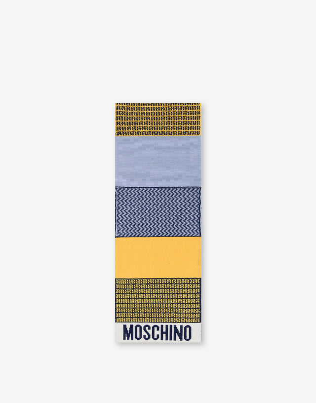 刺绣补丁围巾 黄色 Moschino 0