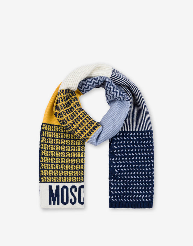 刺绣补丁围巾 黄色 Moschino 1