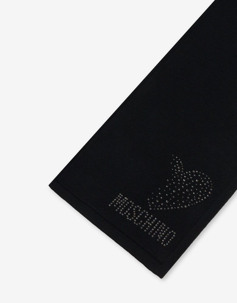 Heart and Logo Scarf Black Moschino 2