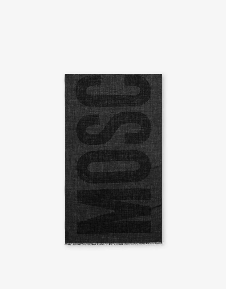 Bufanda Maxi Logo Gris Moschino 0