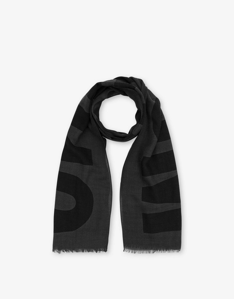 Bufanda Maxi Logo Gris Moschino 1