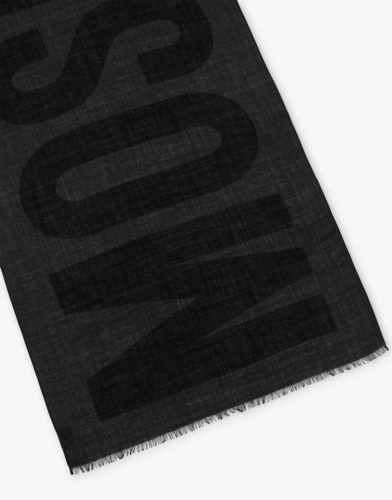 Bufanda Maxi Logo Gris Moschino 2