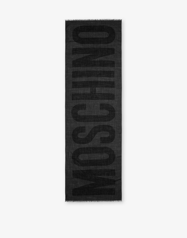 Bufanda Maxi Logo Gris Moschino 3