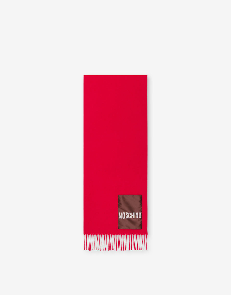 Bufanda de lana merina Rojo Moschino 0