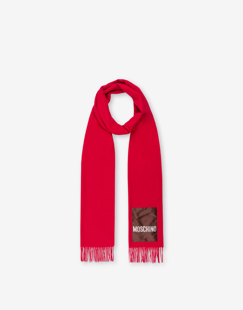 Bufanda de lana merina Rojo Moschino 1