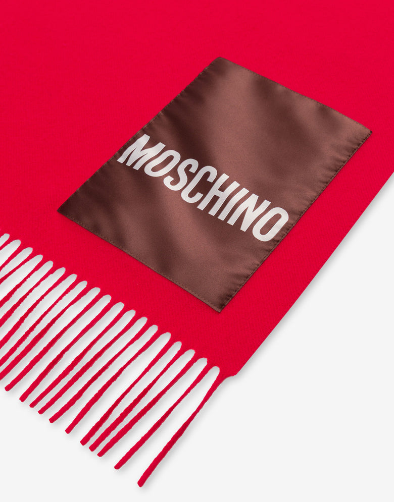 Bufanda de lana merina Rojo Moschino 2