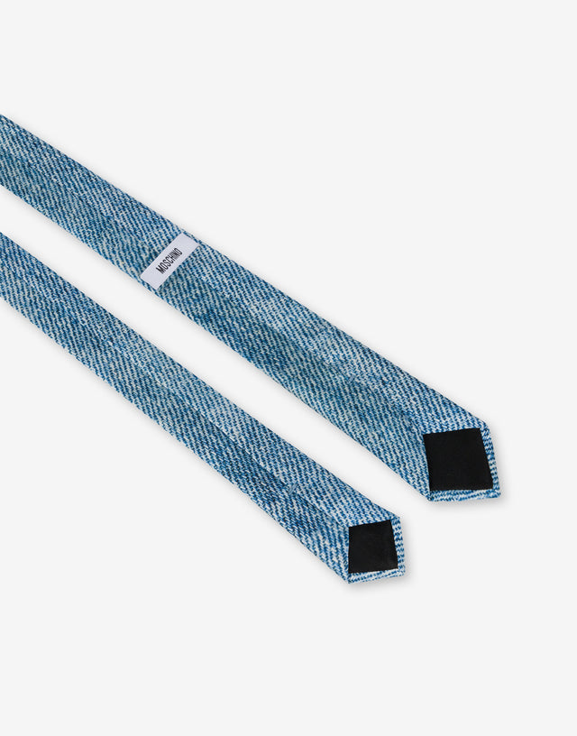 Corbata de seda Smiley Azul Moschino 1
