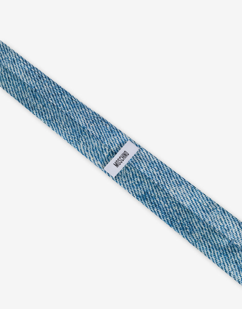 Corbata de seda Smiley Azul Moschino 2
