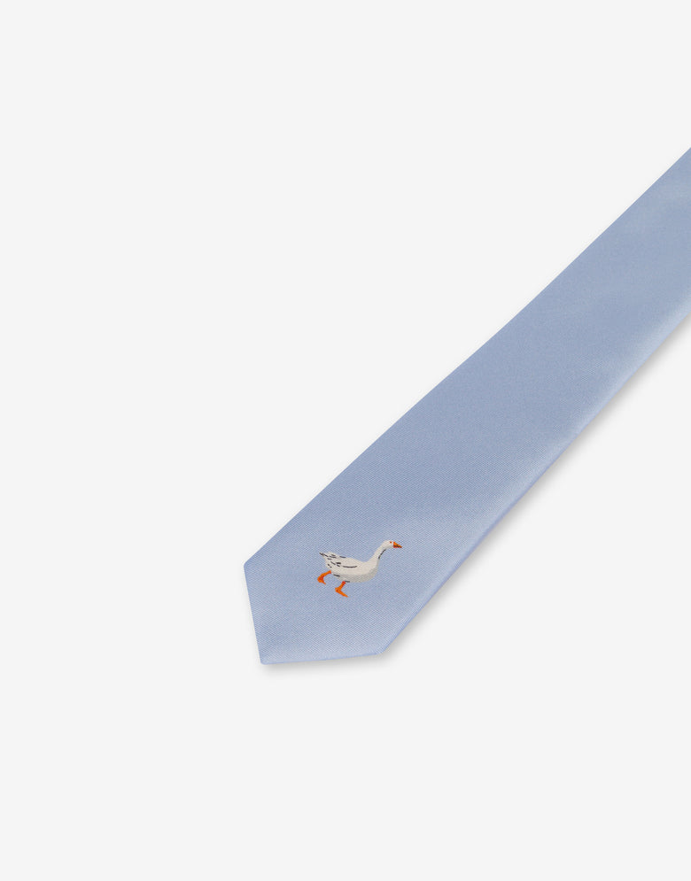 Goose Silk Tie Azure Moschino 2