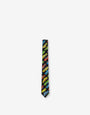 Printed silk tie