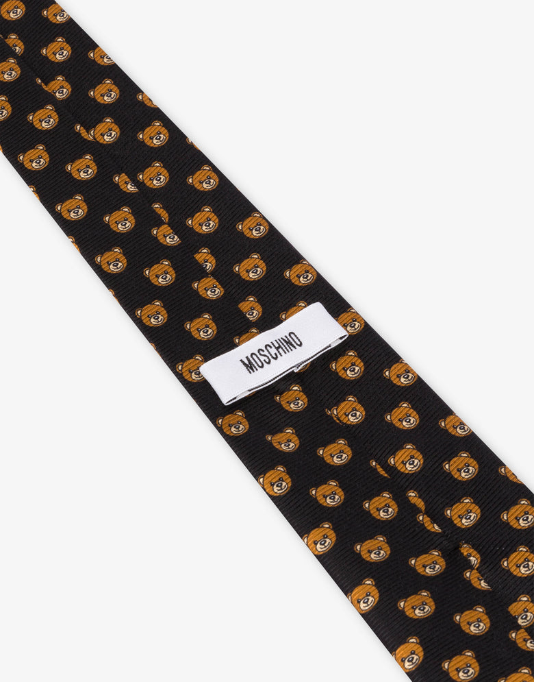 Corbata Allover Teddy Bear Negro Moschino 2