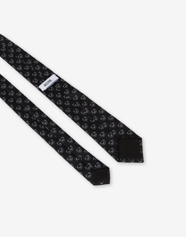 Corbata Allover Teddy Bear Negro Moschino 1
