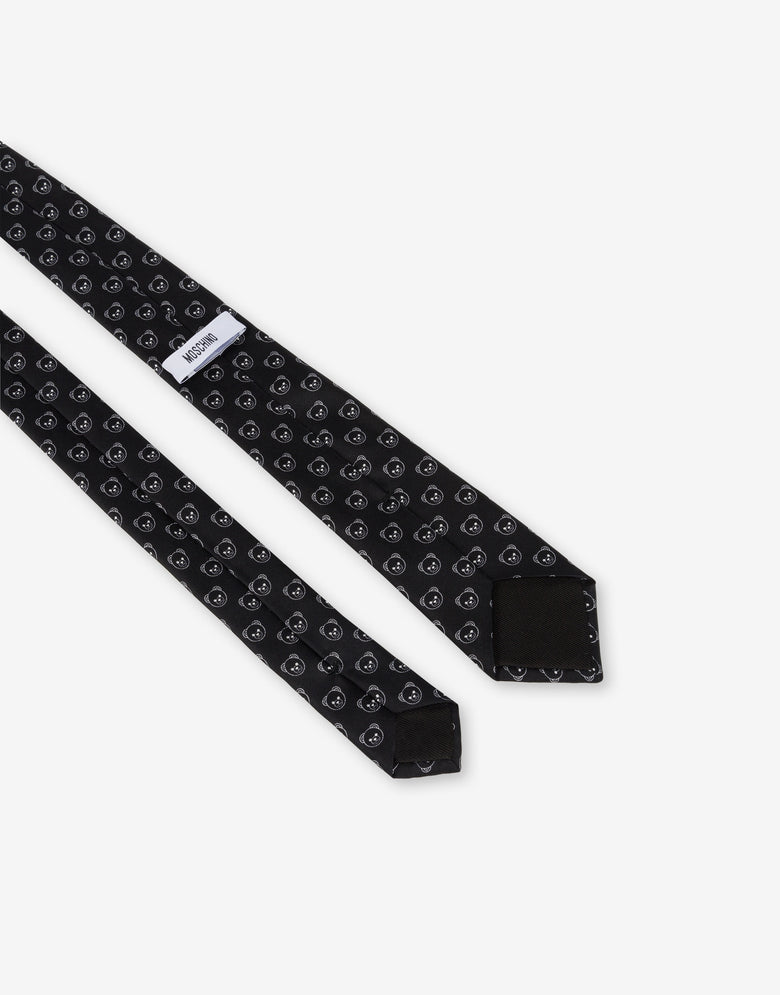 Allover Teddy Bear Tie Black Moschino 1