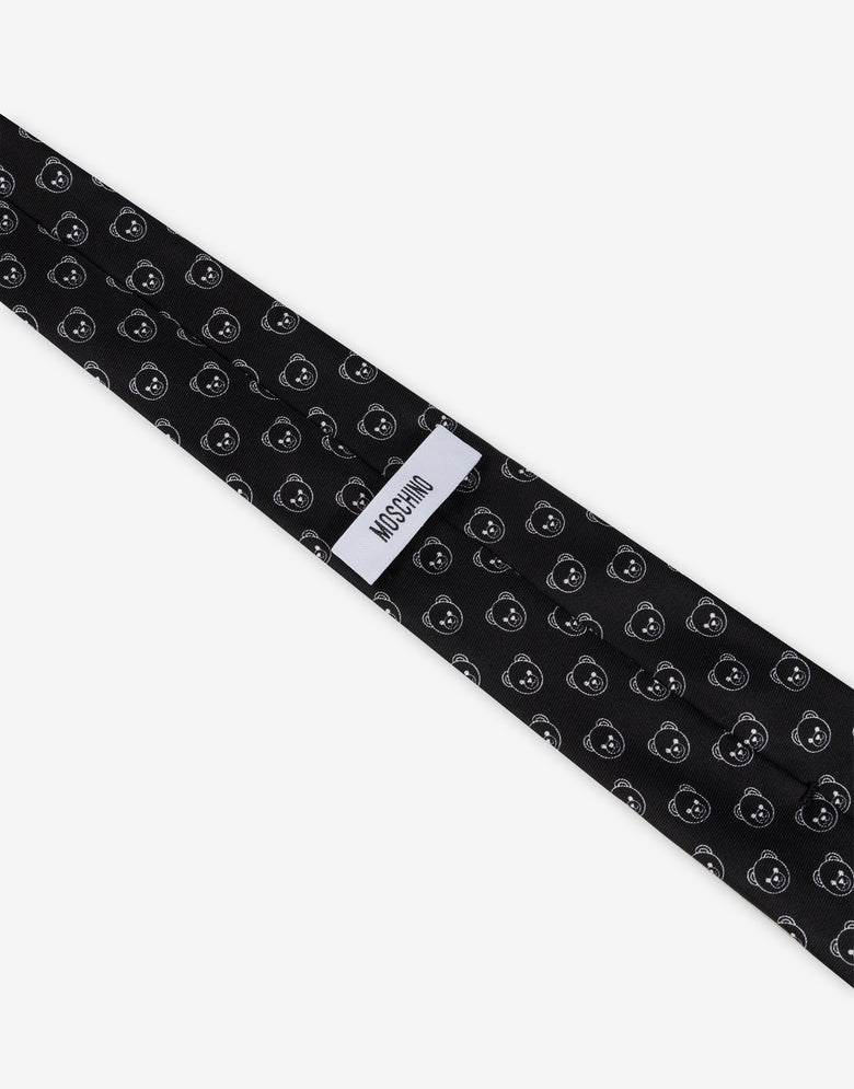 Allover Teddy Bear Tie Black Moschino 2