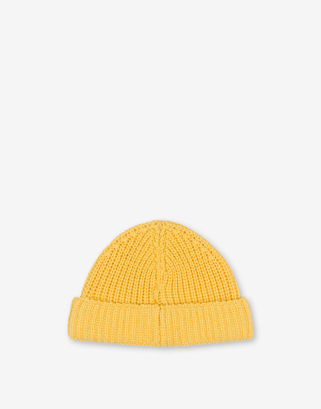 Cotton knit hat Yellow Moschino 1