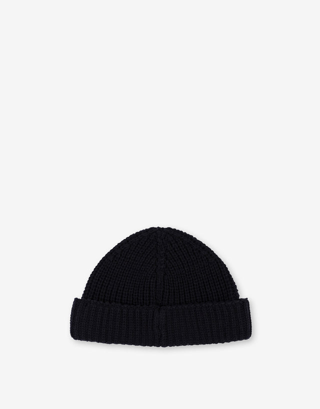 Cotton knit hat Black Moschino 1