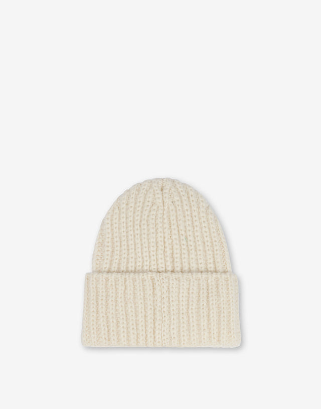 Gorro con logotipo, de mezcla de alpaca Blanco Moschino 1