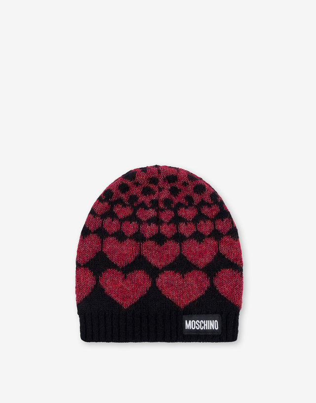 镶嵌马海毛混纺帽 黑色 Moschino 0