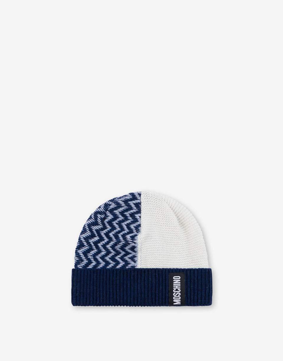 Gorra patchowrk bordada Azul Moschino 0