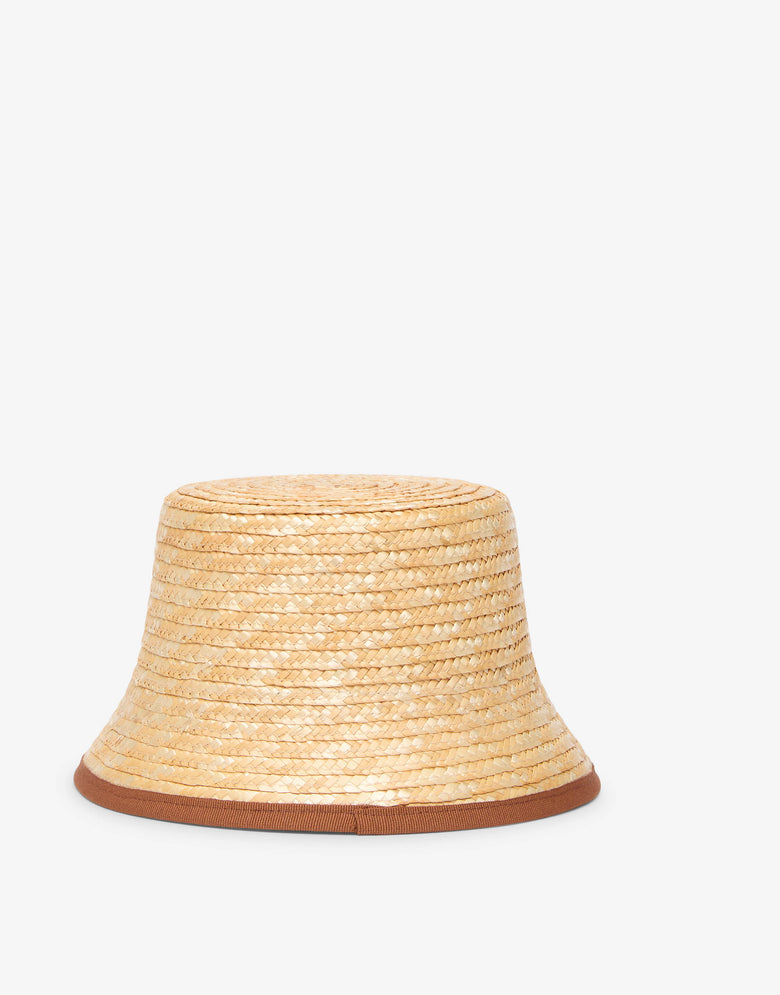 Sombrero de paja tipo bucket Beige Moschino 1
