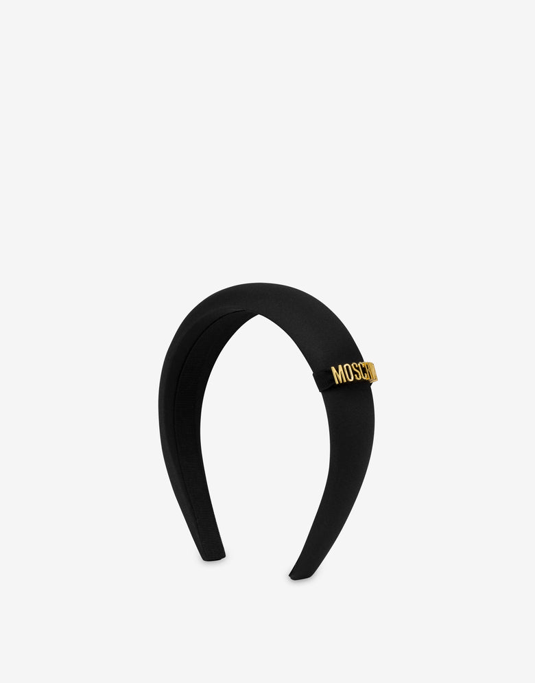 Hairband with logo Black Moschino 1