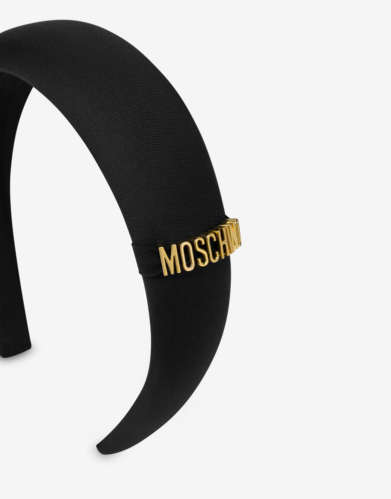 Hairband with logo Black Moschino 2