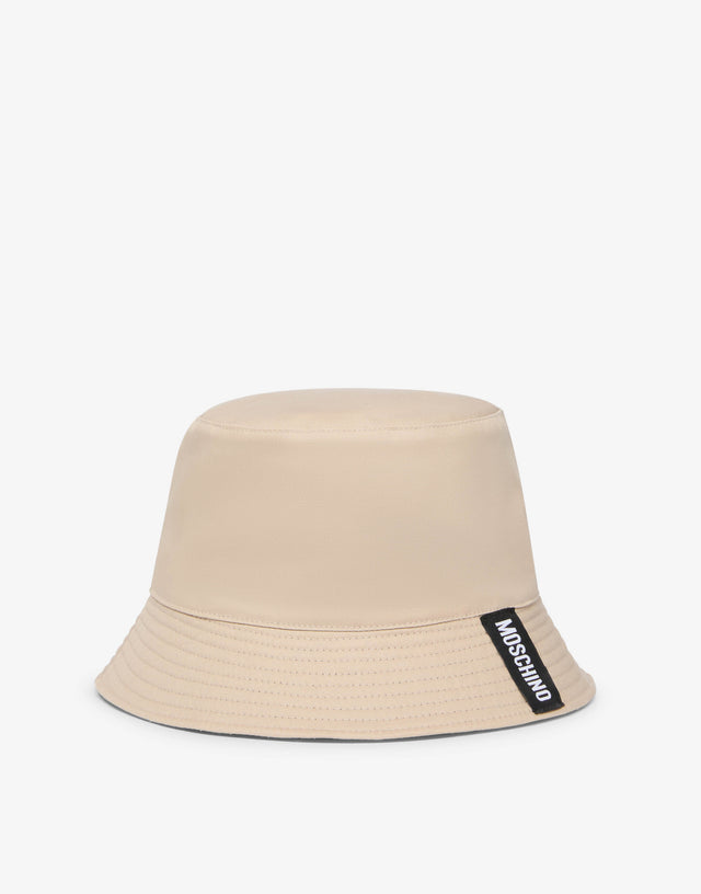 Cotton bucket hat Beige Moschino 0