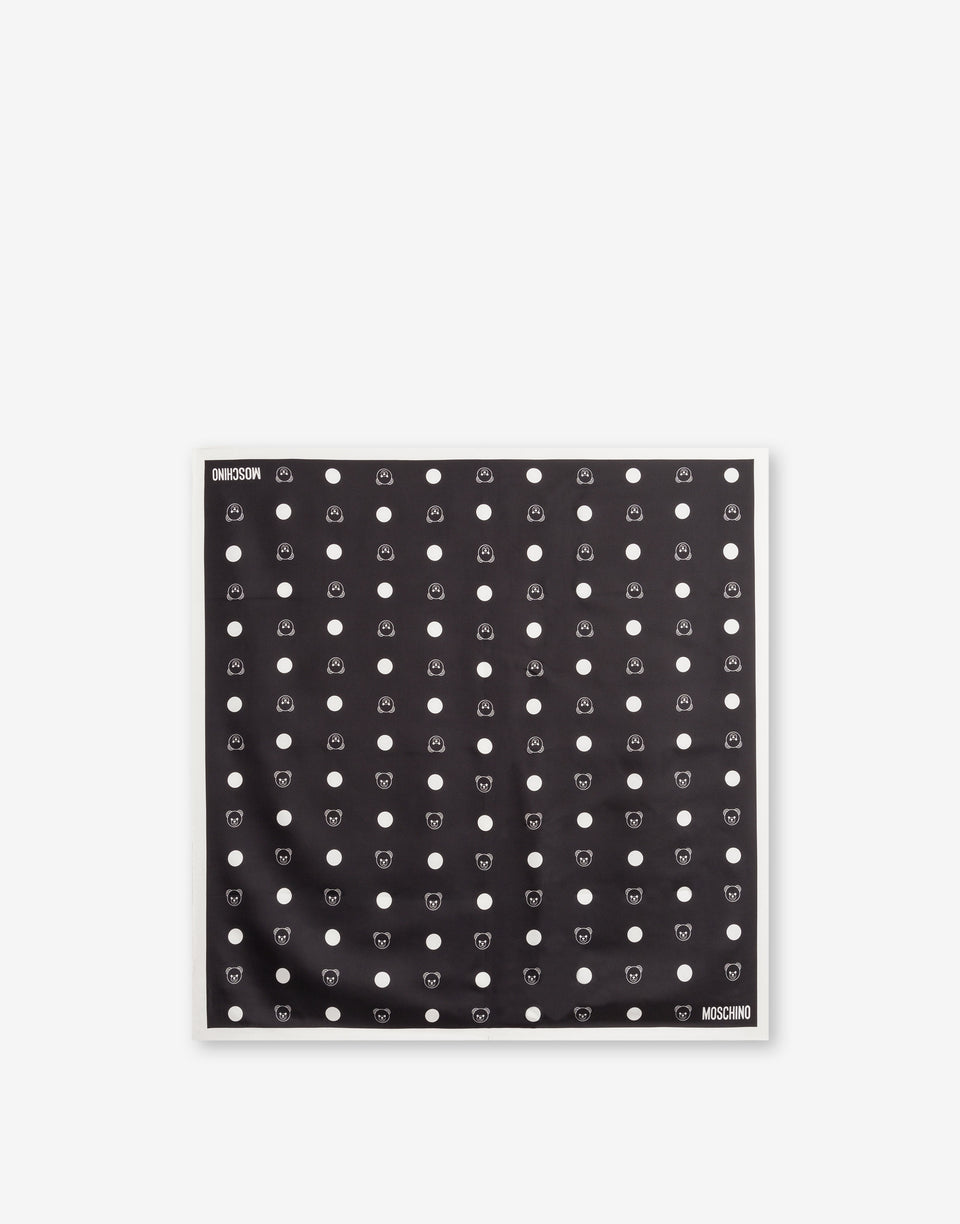 Teddy Silk Scarf Multicoloured Moschino 0