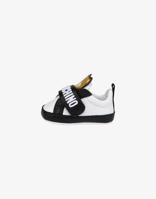 Teddy Logo皮革运动鞋 白色 Moschino 1