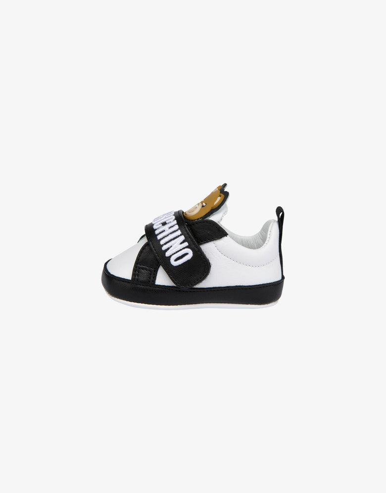 Zapatillas de piel Teddy Logo Blanco Moschino 1