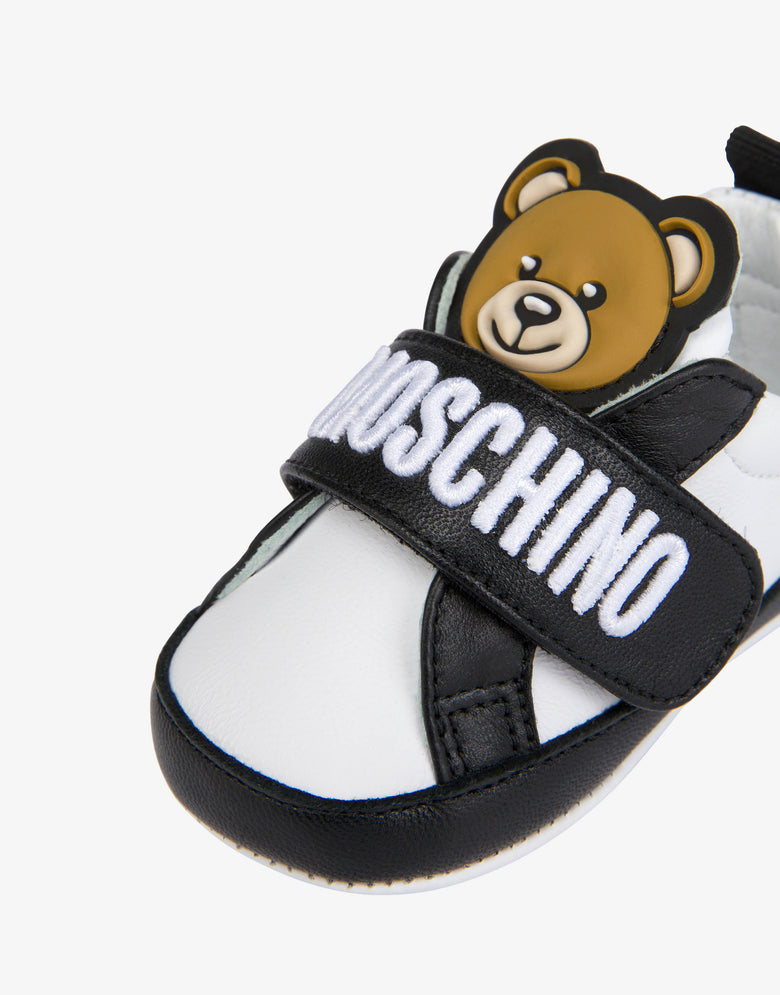 Zapatillas de piel Teddy Logo Blanco Moschino 4