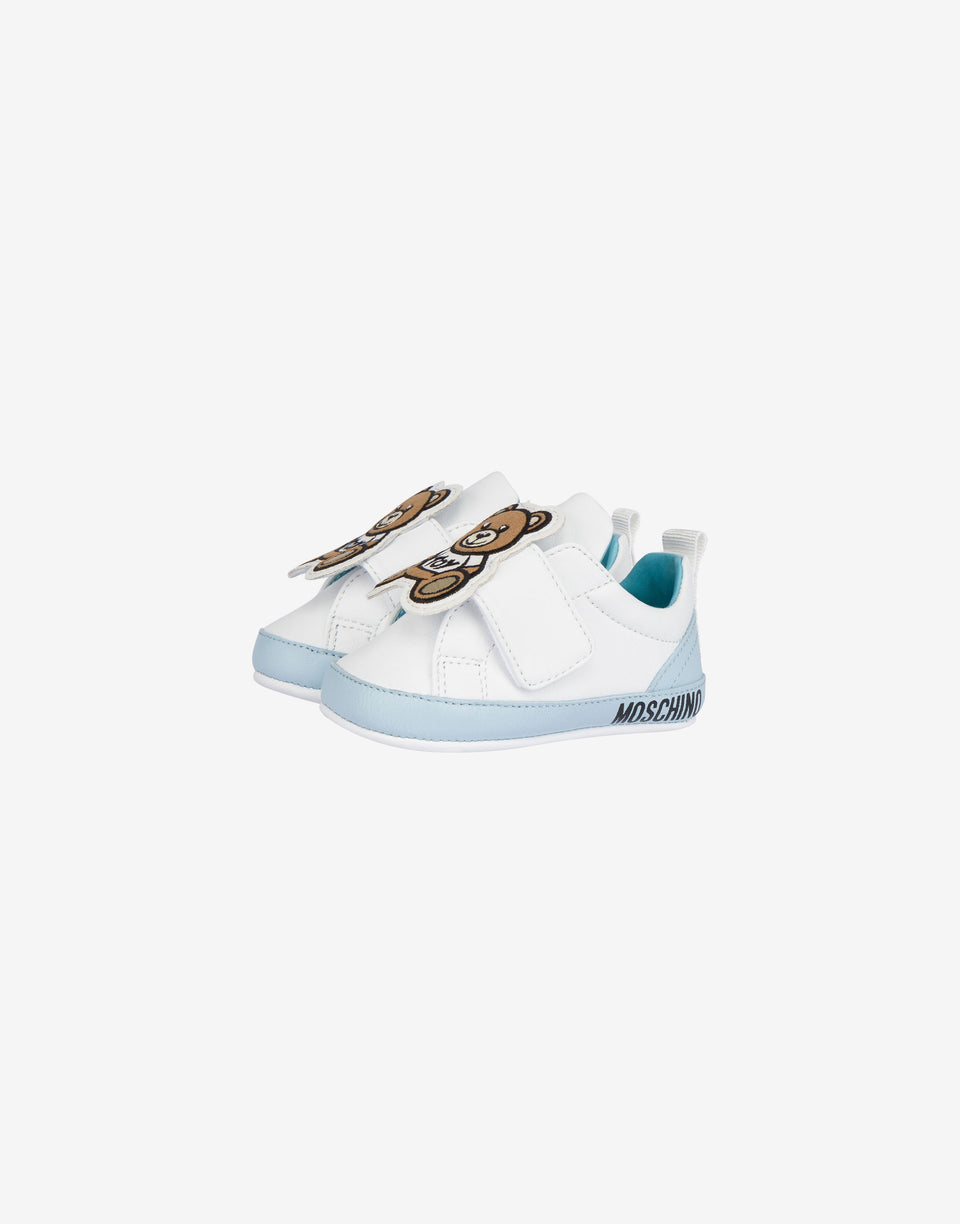 Zapatillas de napa Teddy Patch Celeste Moschino 0
