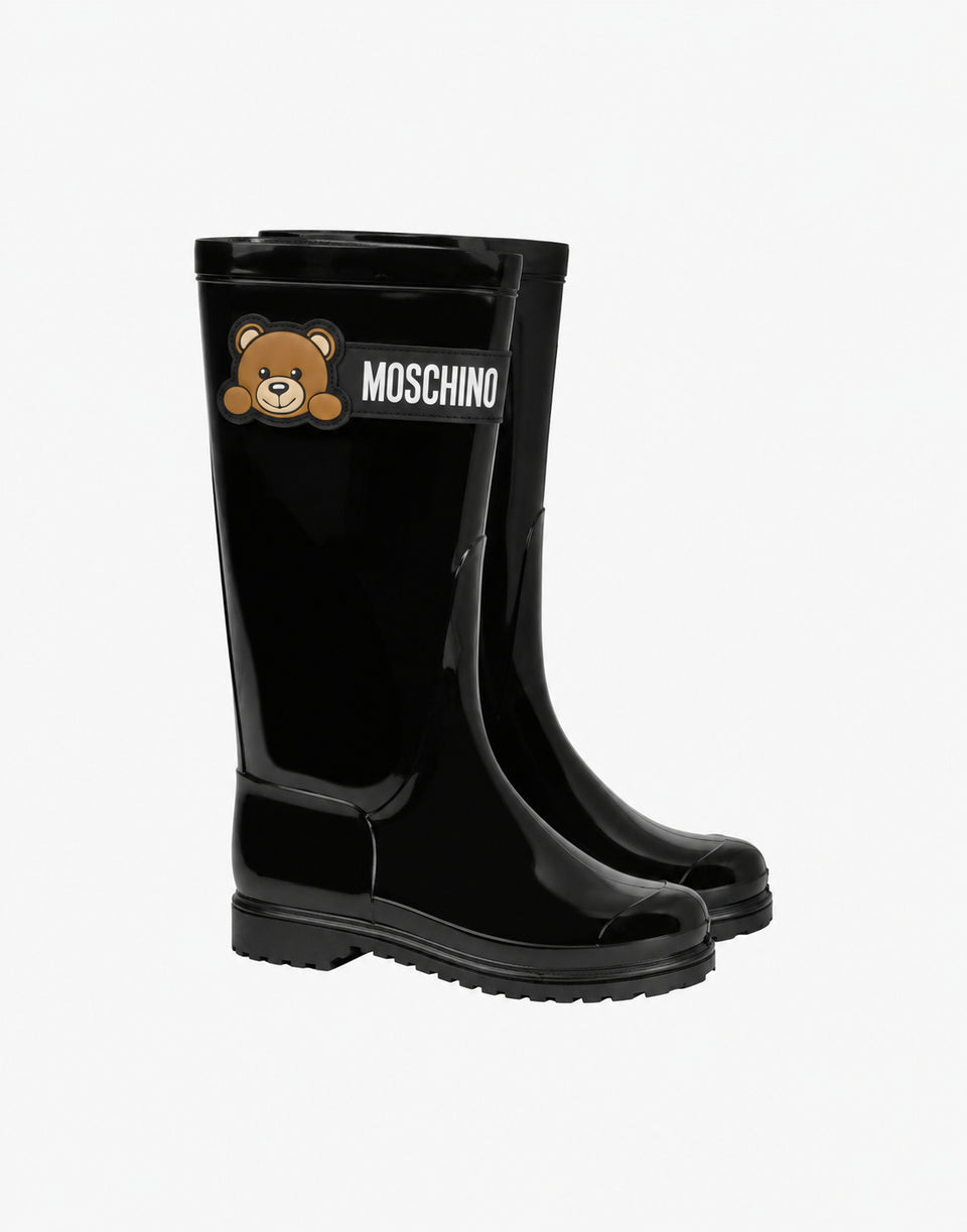 Botas de lluvia Teddy Patch Negro Moschino 0