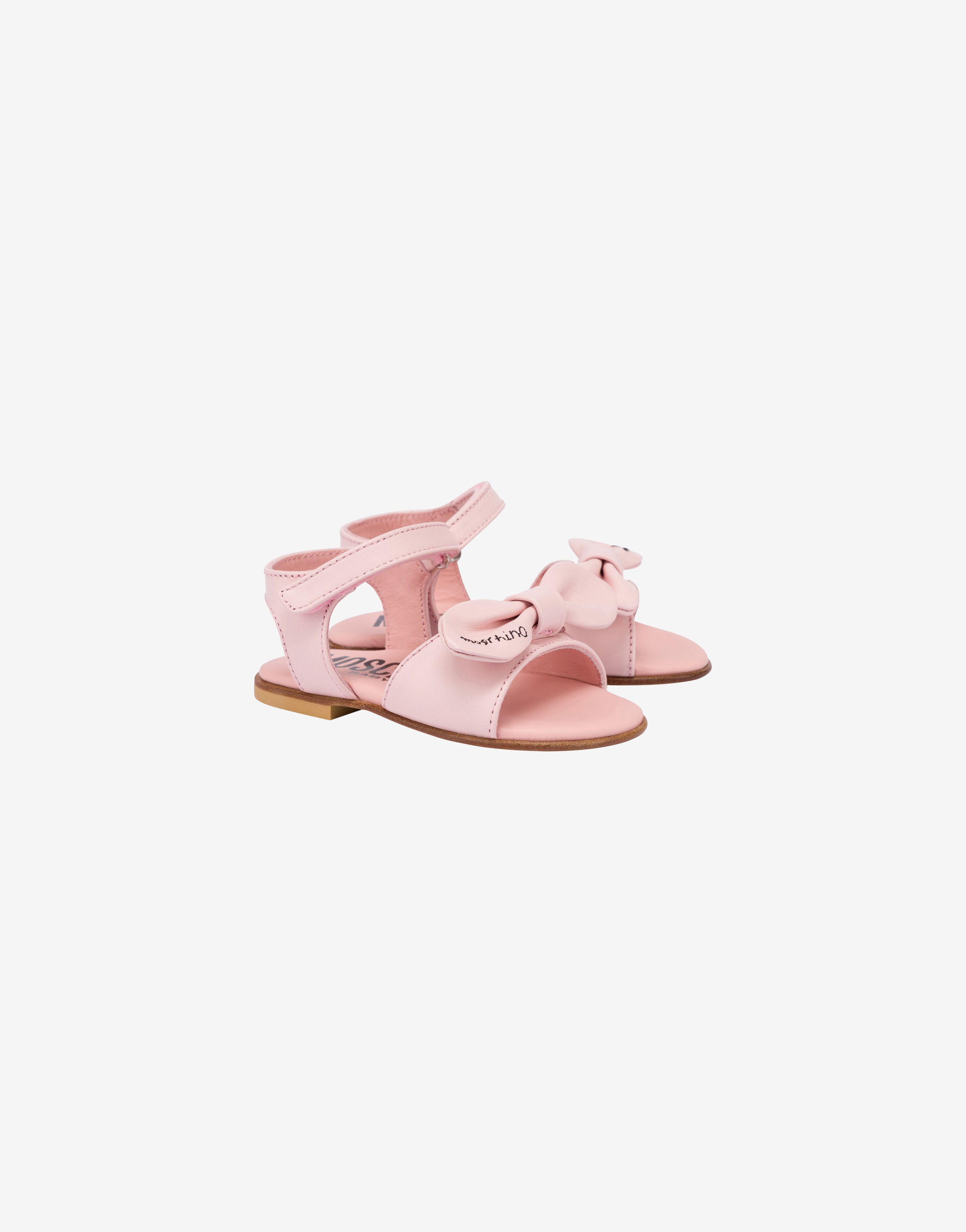 VIP【関税送料無料】希少 MOSCHINO BEIGE SANDALS Baby Teddy Bear leather sandals in white - Moschino Kids