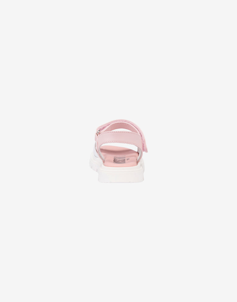 Calfskin platform sandals Teddy Bear Pink Moschino 2
