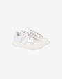 Calfskin sneakers with laser-cut hearts