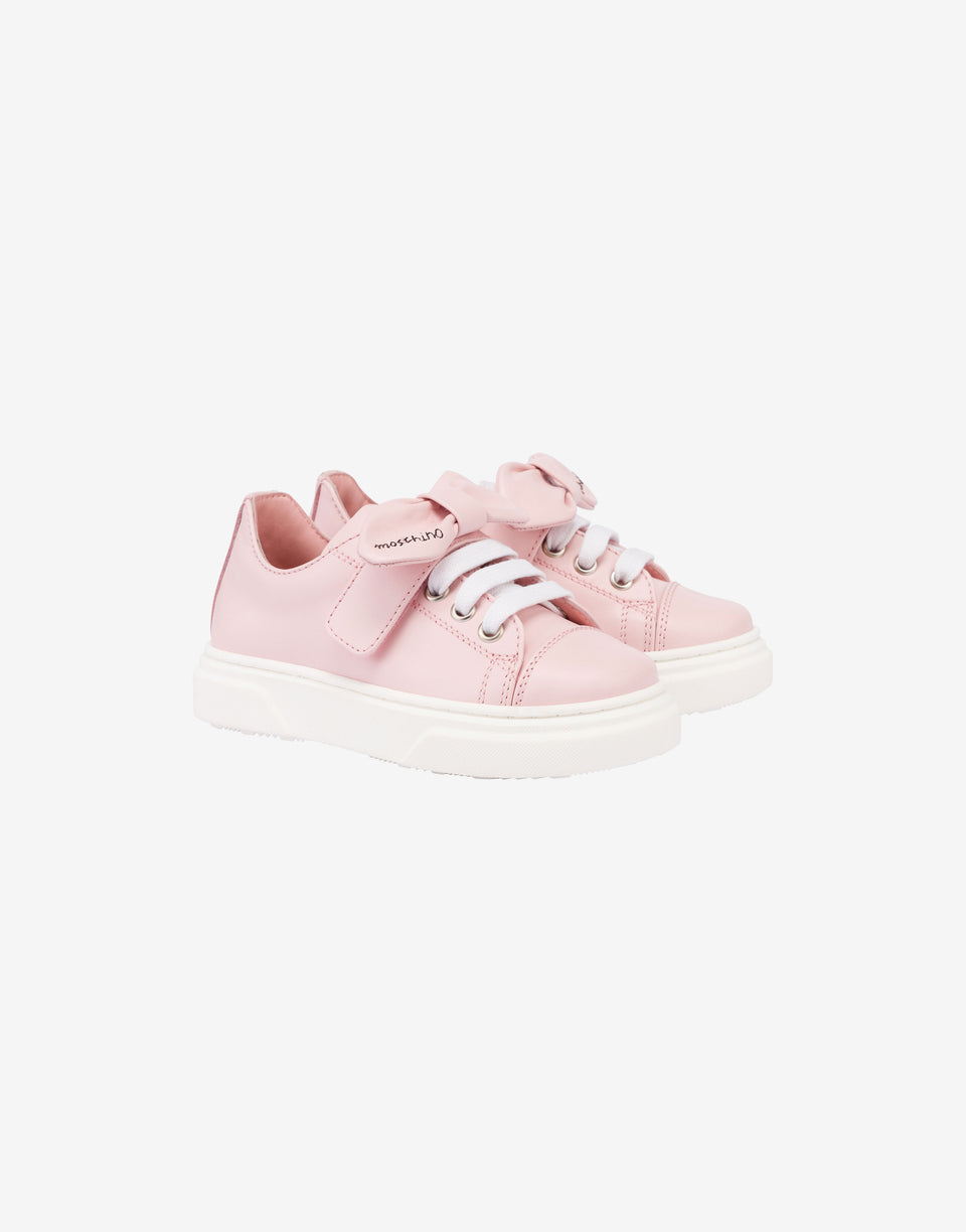 Zapatillas de piel de becerro con lazo  Moschino 0