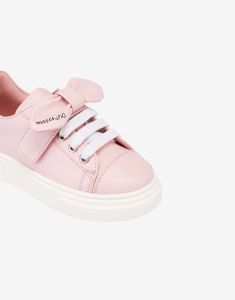 Zapatillas de piel de becerro con lazo  Moschino 3