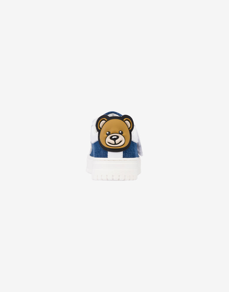 Denim Teddy Bear sneakers Blue Denim Moschino 2