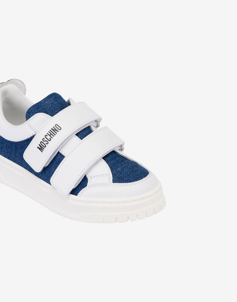 Denim Teddy Bear sneakers Blue Denim Moschino 3