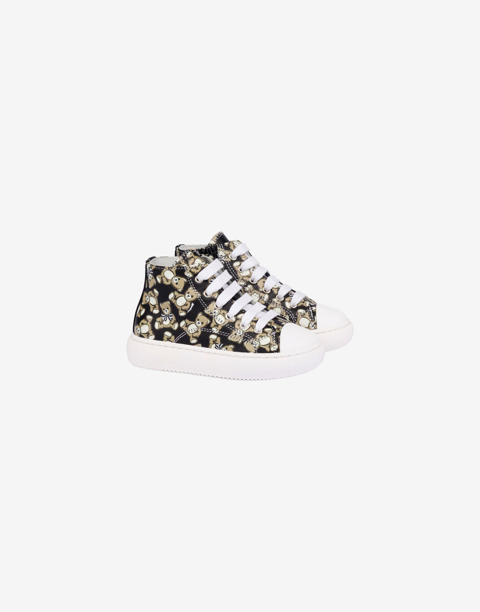 Moschino Teddy Bear Calf High Sneakers Black Moschino 0