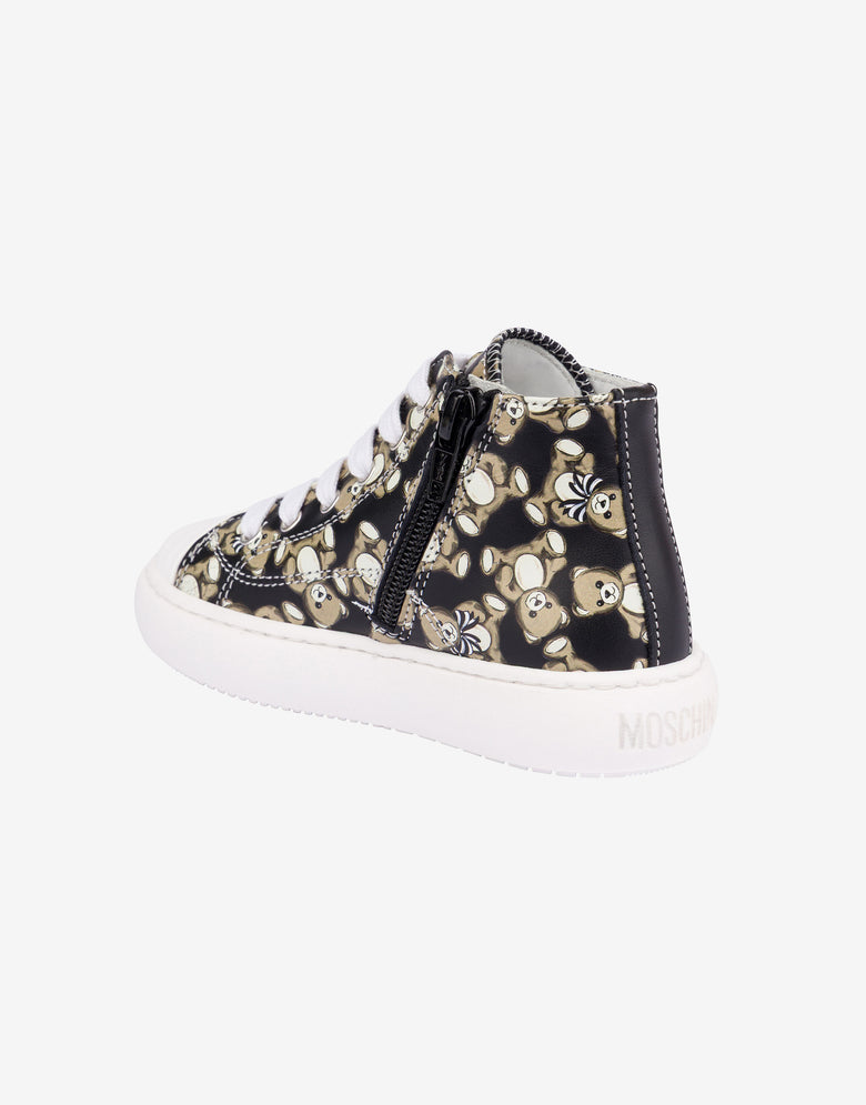 Moschino Teddy Bear Calf High Sneakers Black Moschino 3