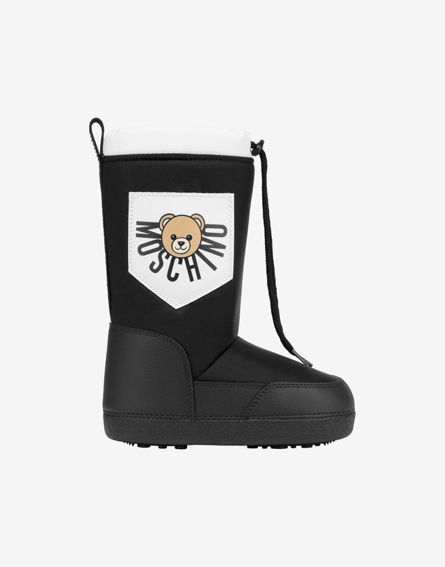 Moschino 泰迪熊尼龙雪地靴 黑色 Moschino 1